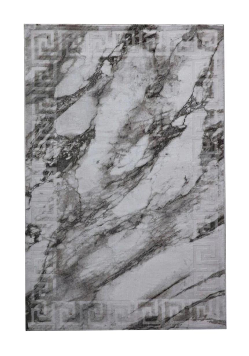 Gümüşsuyu Motto 11067 Gri 10 mm Akrilik Antibakteriyel Yıkanabilir Kalın Kaymaz Dikdörtgen Makine Dokuma Salon Halısı 120x180 cm