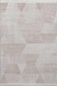 Flora Halı Ayşıl 6856K Krem 4 mm Akrilik-Bambu Silinebilir Yıkanabilir Dikdörtgen Makine Dokuma Salon Halısı 160x230 cm