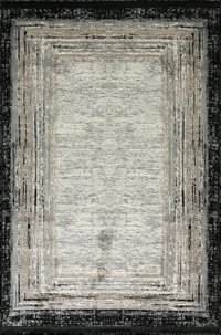 Tuğra Halı Petra 12210 Siyah 10 mm Polyester Silinebilir Yıkanabilir Orta Dikdörtgen Makine Dokuma Salon Halısı 120x180 cm
