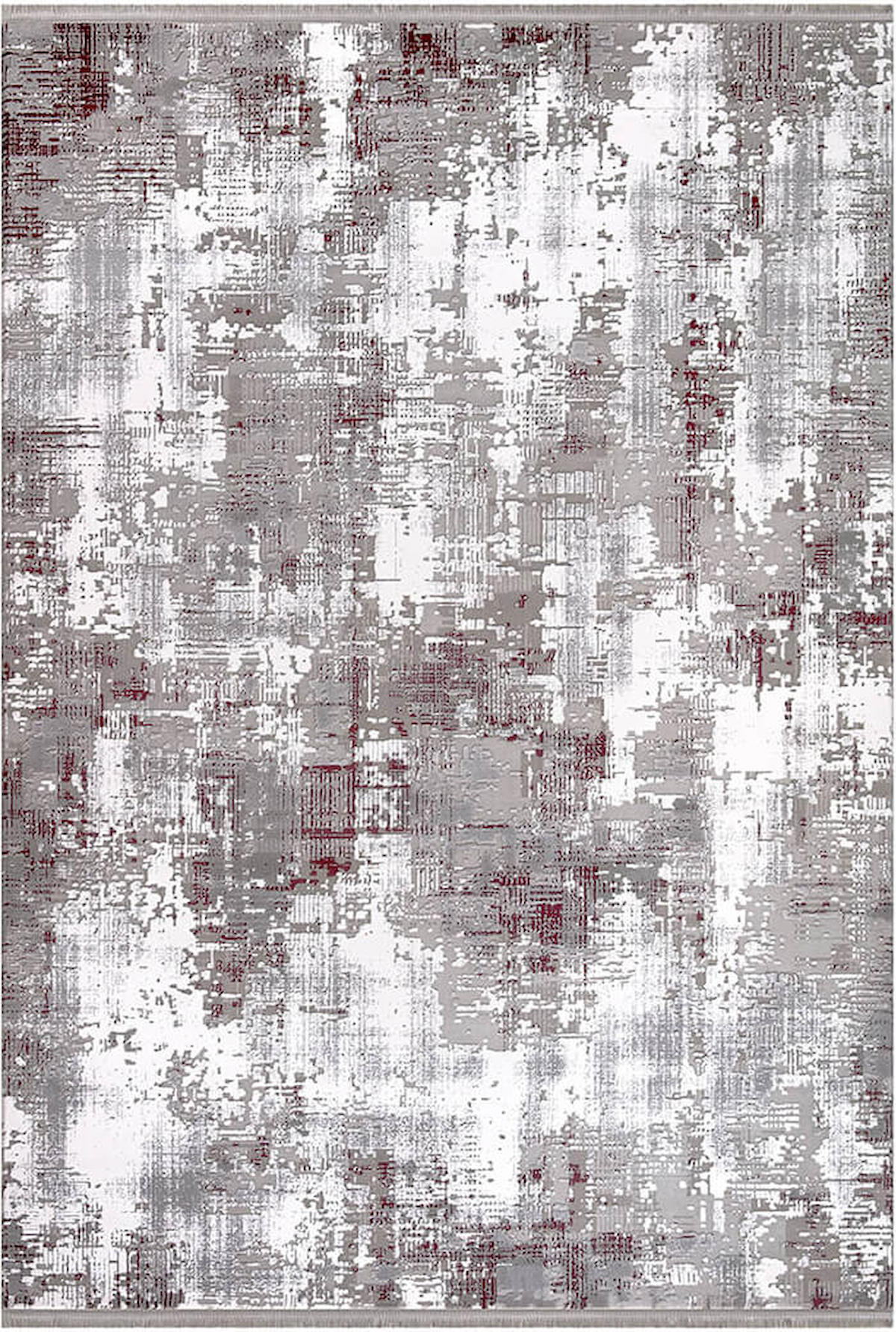 İpek Home Sardes 6930A Gri 10 mm Akrilik Yıkanabilir Orta Kaymaz Pamuk Taban Dikdörtgen Makine Dokuma Antre-Çocuk Odası-Salon-Yatak Odası Halısı 80x200 cm