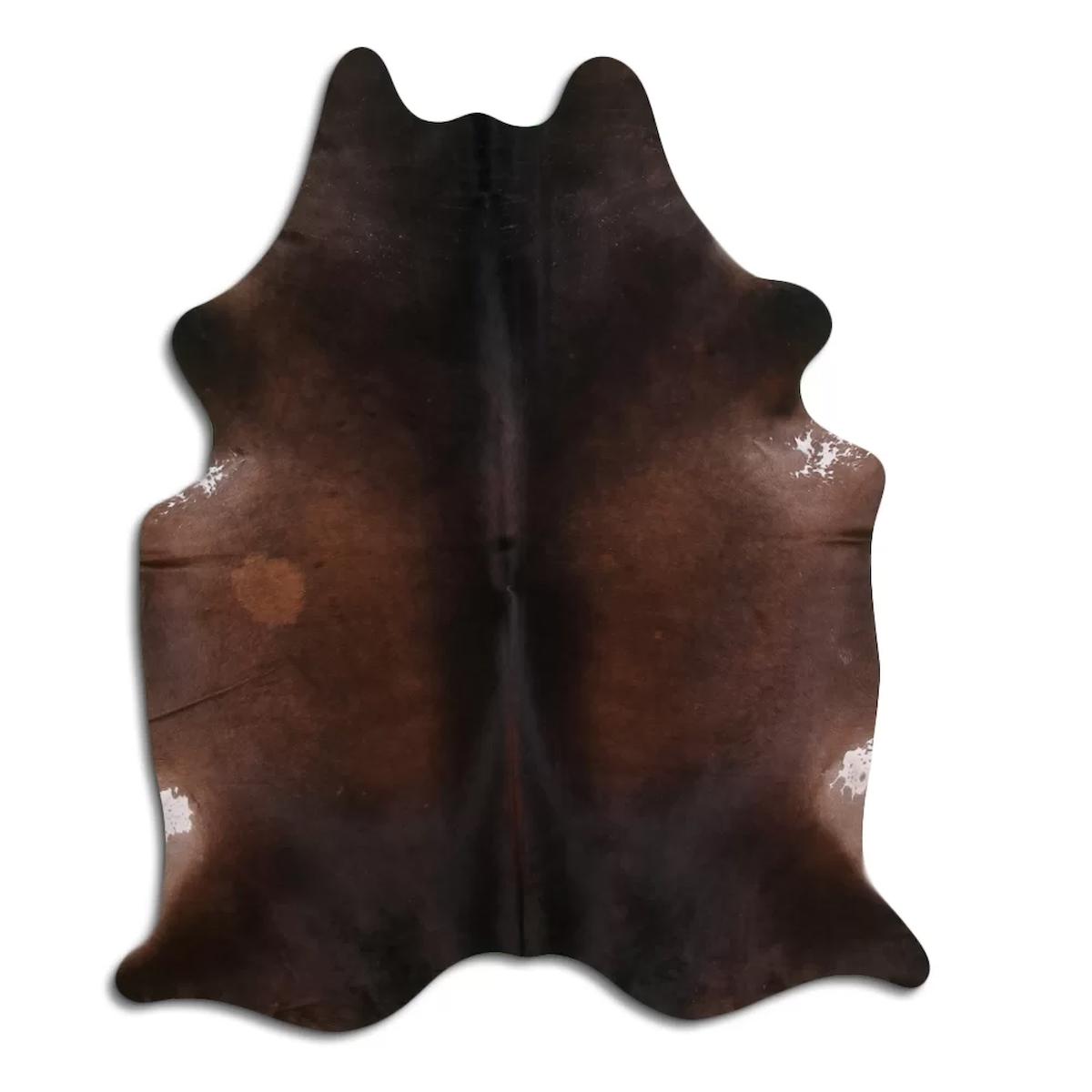 Fiesta Leather Art 103662 Krem 51 mm Deri Toz Tutmaz Yıkanabilir İnce Kaymaz Deri Taban Oval Makine Dokuma Salon Halısı 180x200 cm