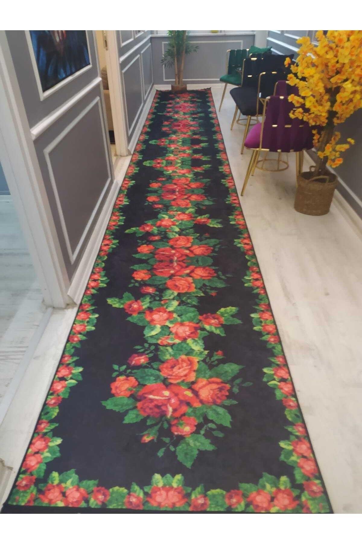 Doruklar Home Collection DRK8026 Çok Renkli 0.7 mm Polyester Yıkanabilir İnce Kaymaz Suni Deri Taban Dikdörtgen Makine Dokuma Salon Halısı 200x290 cm
