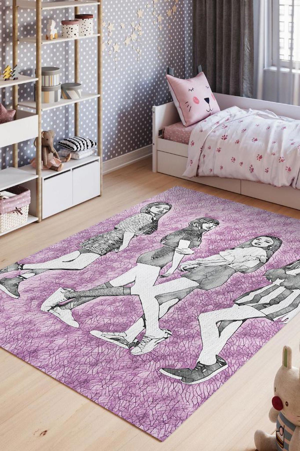 Homshtag Krem 4 mm Pamuk Antistatik Yıkanabilir İnce Kaymaz Dikdörtgen Makine Dokuma Genç Odası Halısı 80x180 cm