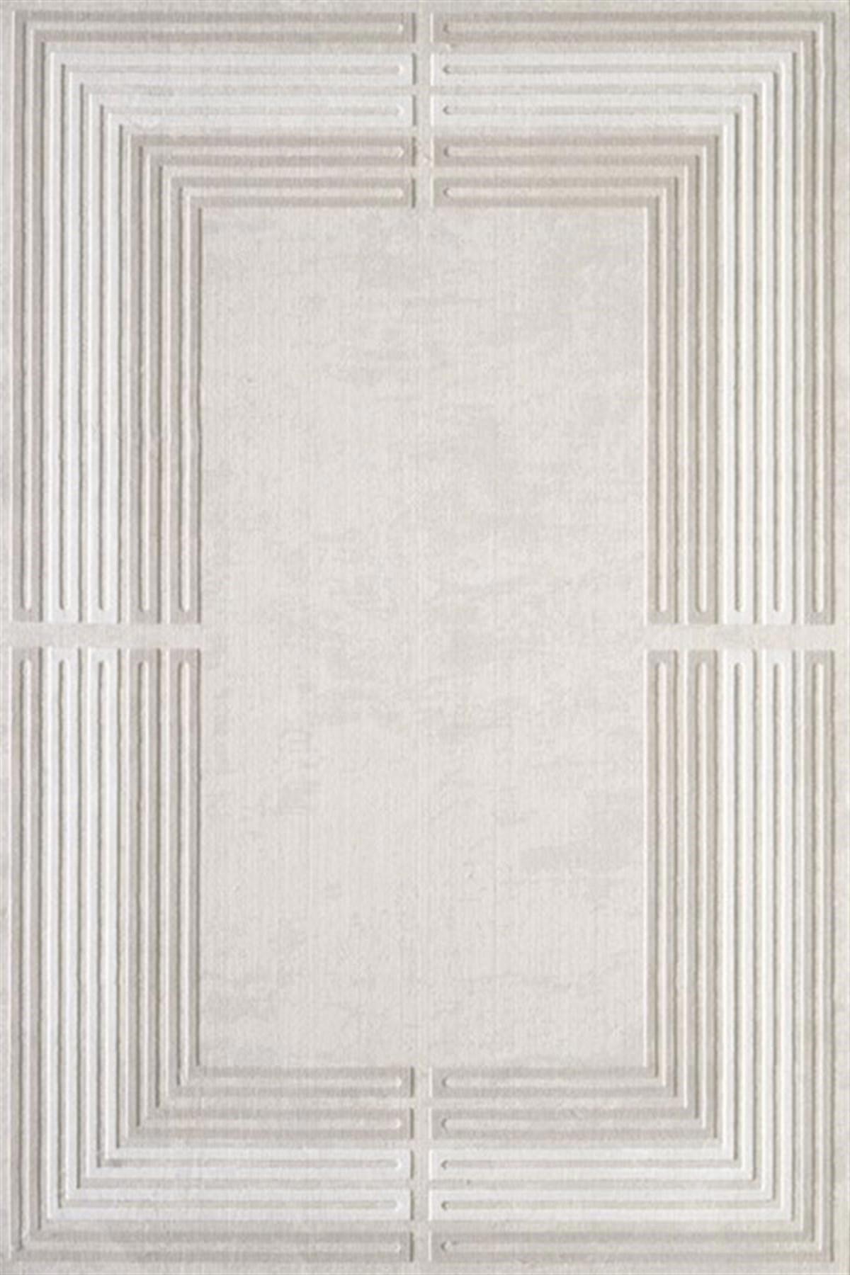 Artemis Halı Murano 1362A Bej 11 mm Pamuk Yıkanabilir İnce Kaymaz Jüt Taban Dikdörtgen Makine Dokuma Salon Halısı 120x180 cm
