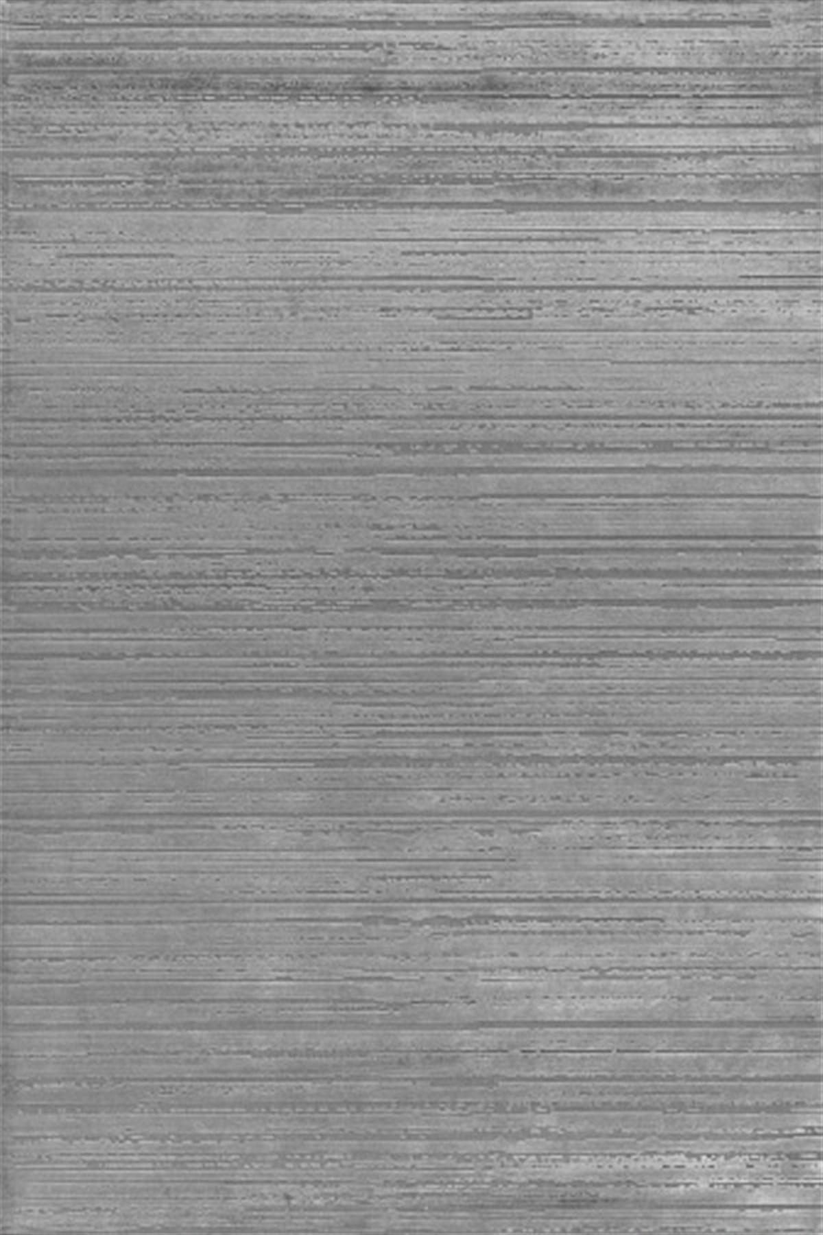 Dinarsu Sierra 34670 Gri 7 mm Akrilik Silinebilir Yıkanabilir Orta Kaymaz Dikdörtgen Makine Dokuma Salon Halısı 100x150 cm