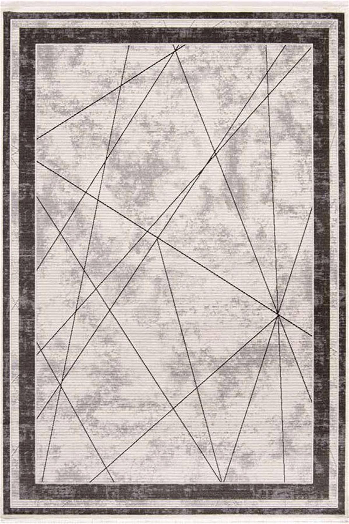 Enti Halı Lavin 4801 Gri 10 mm Akrilik Silinebilir Yıkanabilir Orta Dikdörtgen Makine Dokuma Salon Halısı 160x235 cm