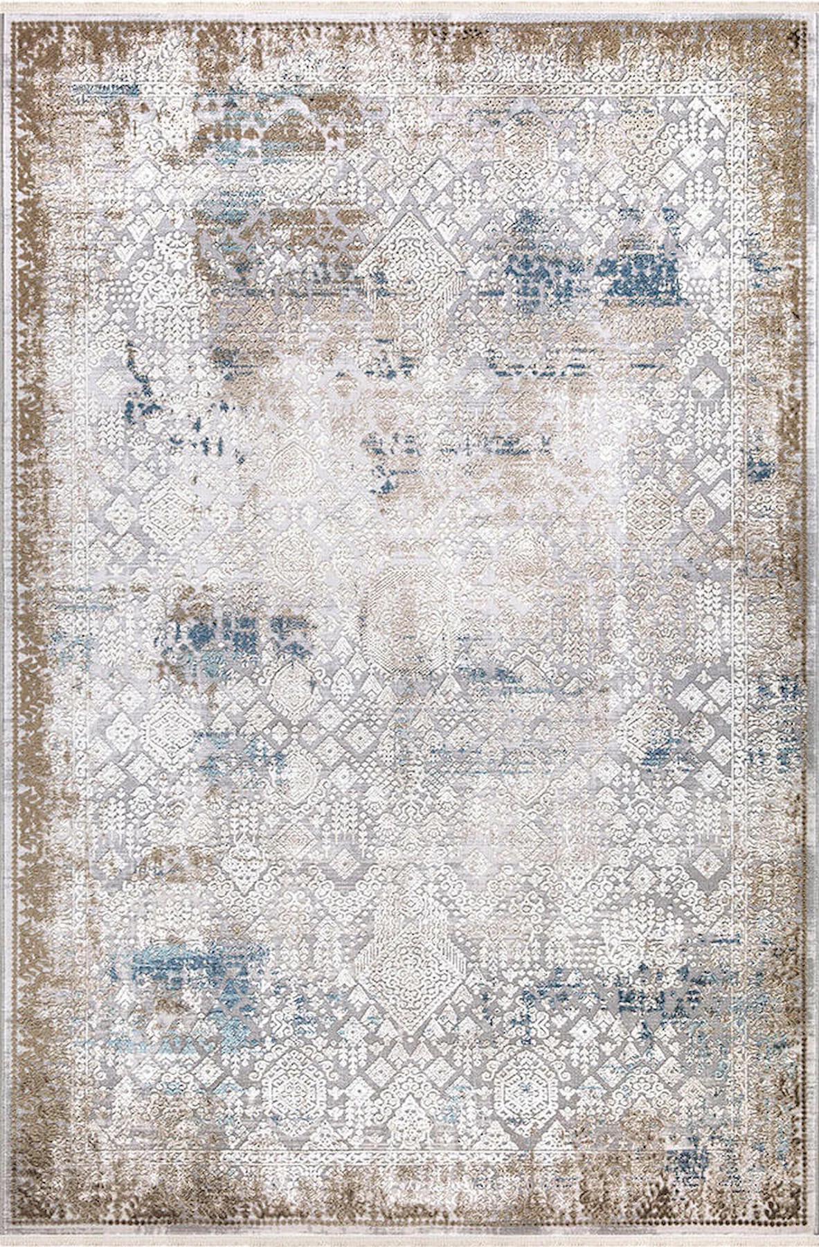 İpek Mekik Halı Gri 11 mm Akrilik Yıkanabilir İnce Kaymaz Jüt Taban Dikdörtgen Makine Dokuma Salon Halısı 160x230 cm