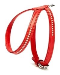 Doggie Flotter Swarovski Taşlı 21-30 cm Ayarlanabilir Göğüs Köpek Tasması Kırmızı