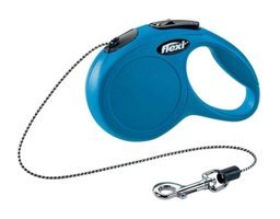 Flexi New Classic XS Makaralı Ayarlanabilir Köpek Tasması Mavi