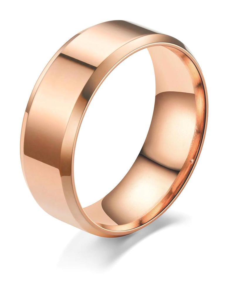Chavin Rose Gold Çelik Unisex cd78rs Alyans