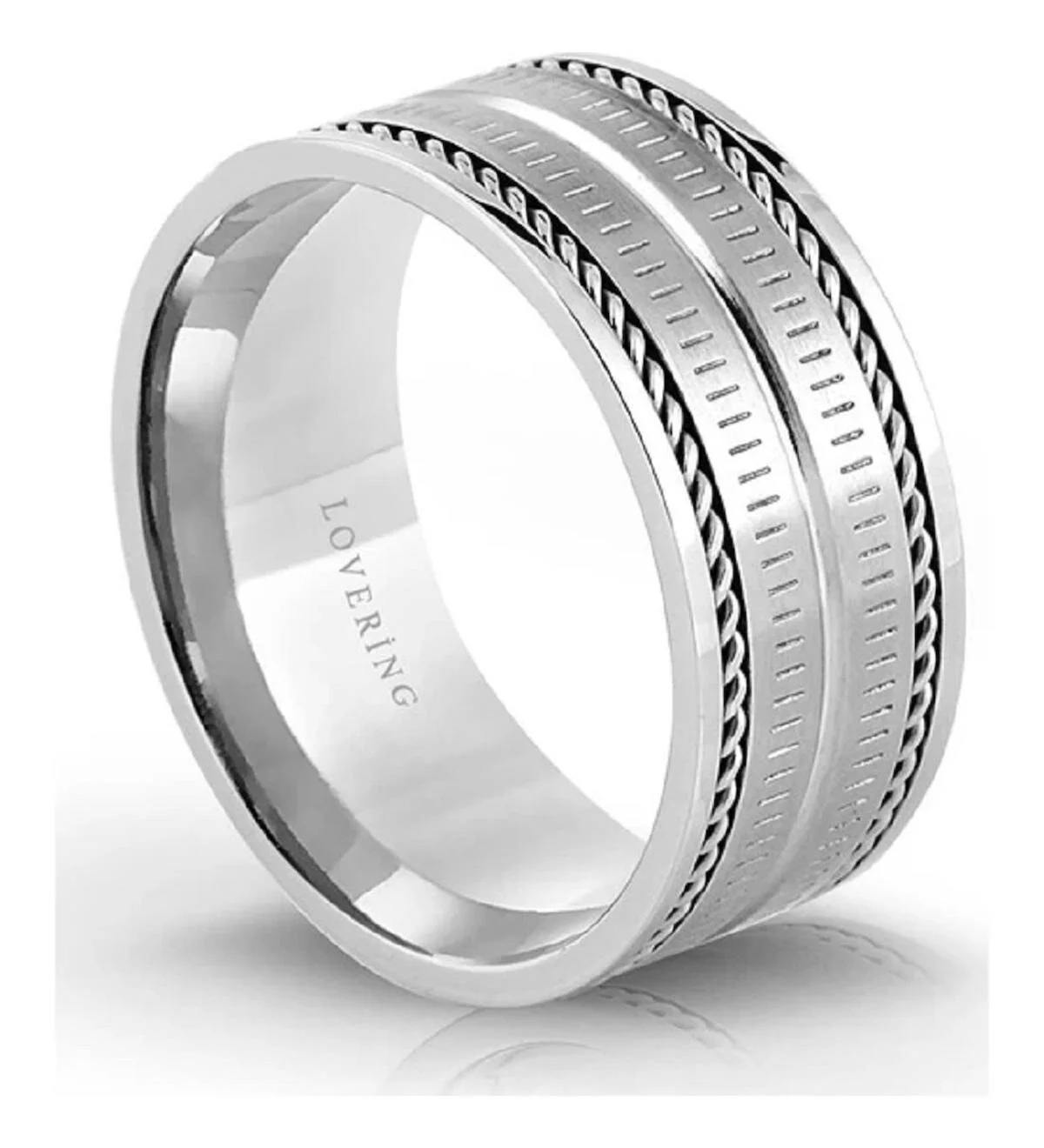 Lovering Gri Çelik Erkek LVR505 Alyans