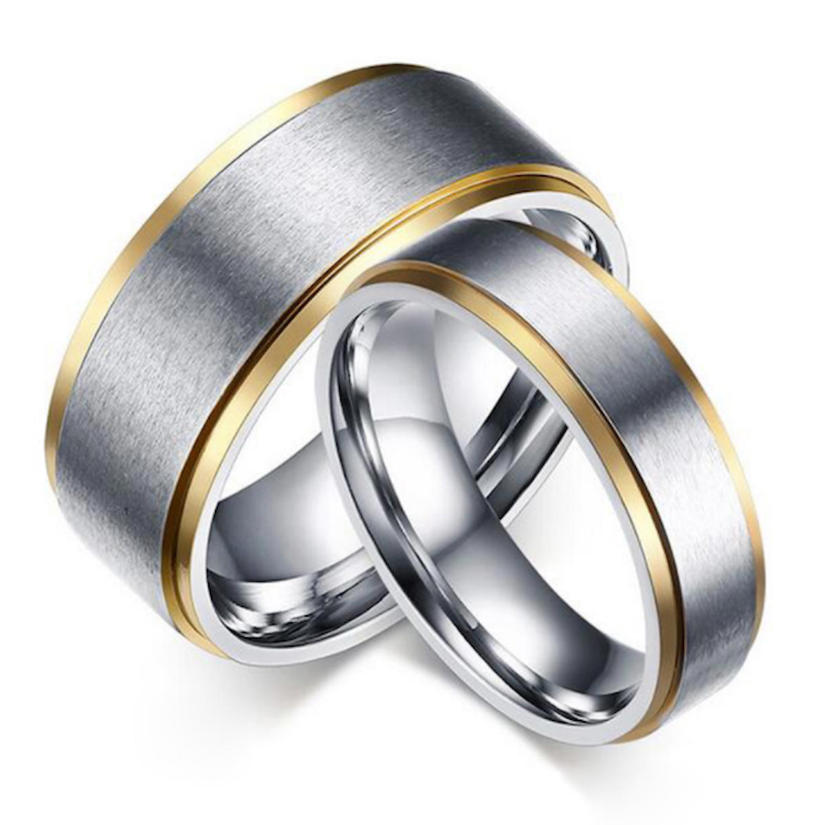 Chavin Gri-Sarı Çelik Çift dr04 Alyans