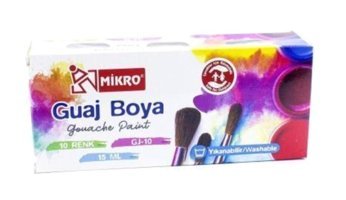 Mikro GJ-10 Tüp Çok Renkli 10x15 ml Guaj Boya Seti