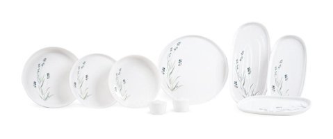 Leggno Botanical Levander 55 Parça 12 Kişilik Desenli Porselen Yuvarlak Yemek Takımı