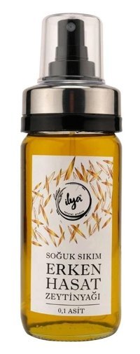 İlya Organik Soğuk Sıkım Erken Hasat Cam Sızma Zeytinyağı 200 ml