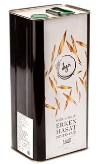 İlya Organik Soğuk Sıkım Erken Hasat Teneke Sızma Zeytinyağı 5 lt