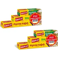 Koroplast Orta Buz Dolabı Poşeti 2x10 Adet + Koroplast Pişirme Kağıdı 10 Adet + Streç Film 15 mt