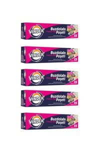 Vindex Büyük Buz Dolabı Poşeti 5x15 Adet