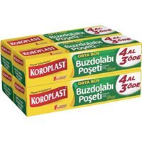 Koroplast Orta 24x38 cm Buz Dolabı Poşeti 4x80 Adet