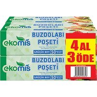 Ekomis Küçük 20x30 Buz Dolabı Poşeti 4x50 Adet