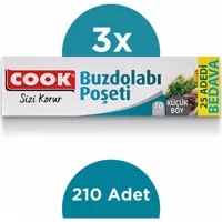 Cook Küçük Buz Dolabı Poşeti 3x70 Adet