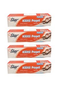 Star Plus Büyük Kilitli Buz Dolabı Poşeti 4x10 Adet