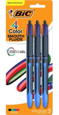 Bic 4 Renkli 1.0 mm Çok Renkli 3'lü Tükenmez Kalem Seti