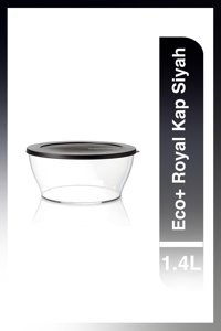 Tupperware Eco+ Royal Yuvarlak Cam Saklama Kabı 1.4 lt