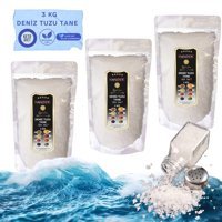 Hanzade Bitkisel Granül İyotsuz Kristal Deniz Tuzu Paket 3 kg