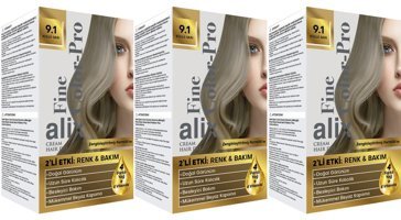Alix Fine Color Pro 9.1 Küllü Sarı Krem Saç Boyası 3x50 ml