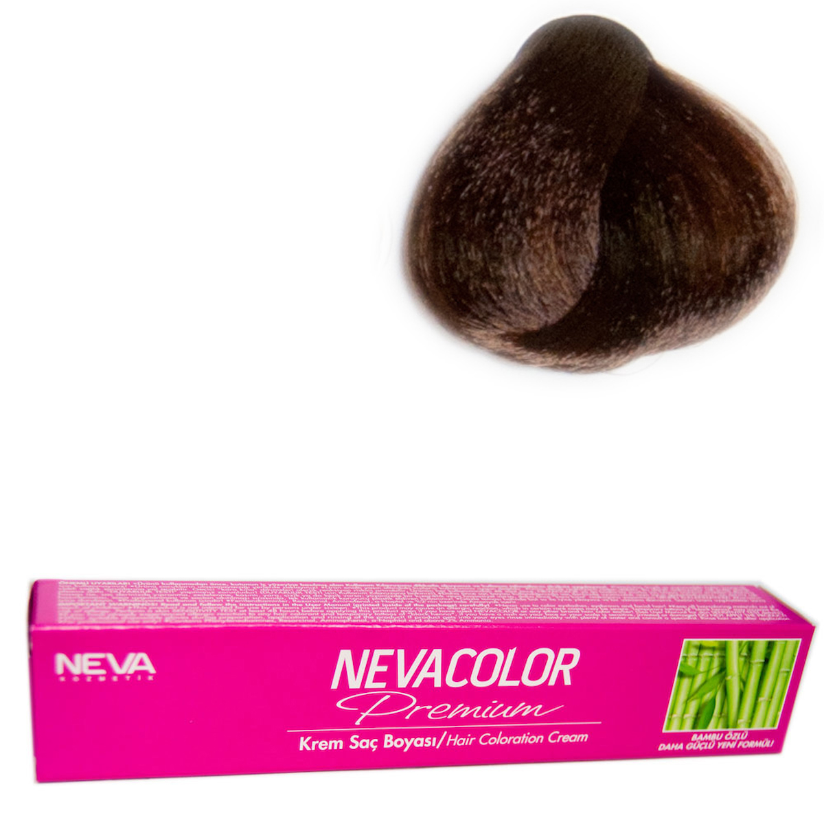Neva Premium 7.37 Kumral Altın Kahve Amonyaksız Vegan Krem Saç Boyası 4x50 ml