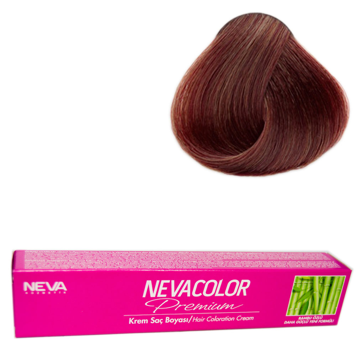 Neva Premium 6.77 Sıcak Çikolata Amonyaksız Vegan Krem Saç Boyası 4x50 ml