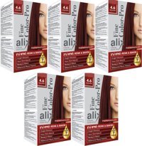 Alix Fine Color Pro 4.6 Ateş Kızılı Krem Saç Boyası 5x50 ml