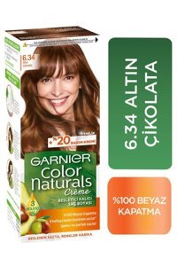Garnier Color Naturals 6.34 Altın Çikolata Organik Amonyaksız Krem Saç Boyası 50 ml