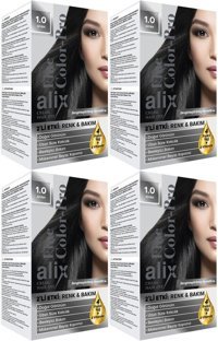 Alix Fine Color Pro 1.0 Siyah Krem Saç Boyası 4x50 ml