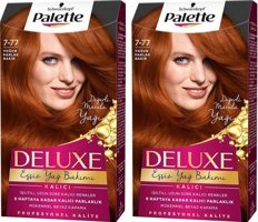 Palette Deluxe 7.77 Yoğun Parlak Bakır Krem Saç Boyası 2x50 ml
