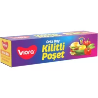 Viora Orta Kilitli Buz Dolabı Poşeti 12 Adet