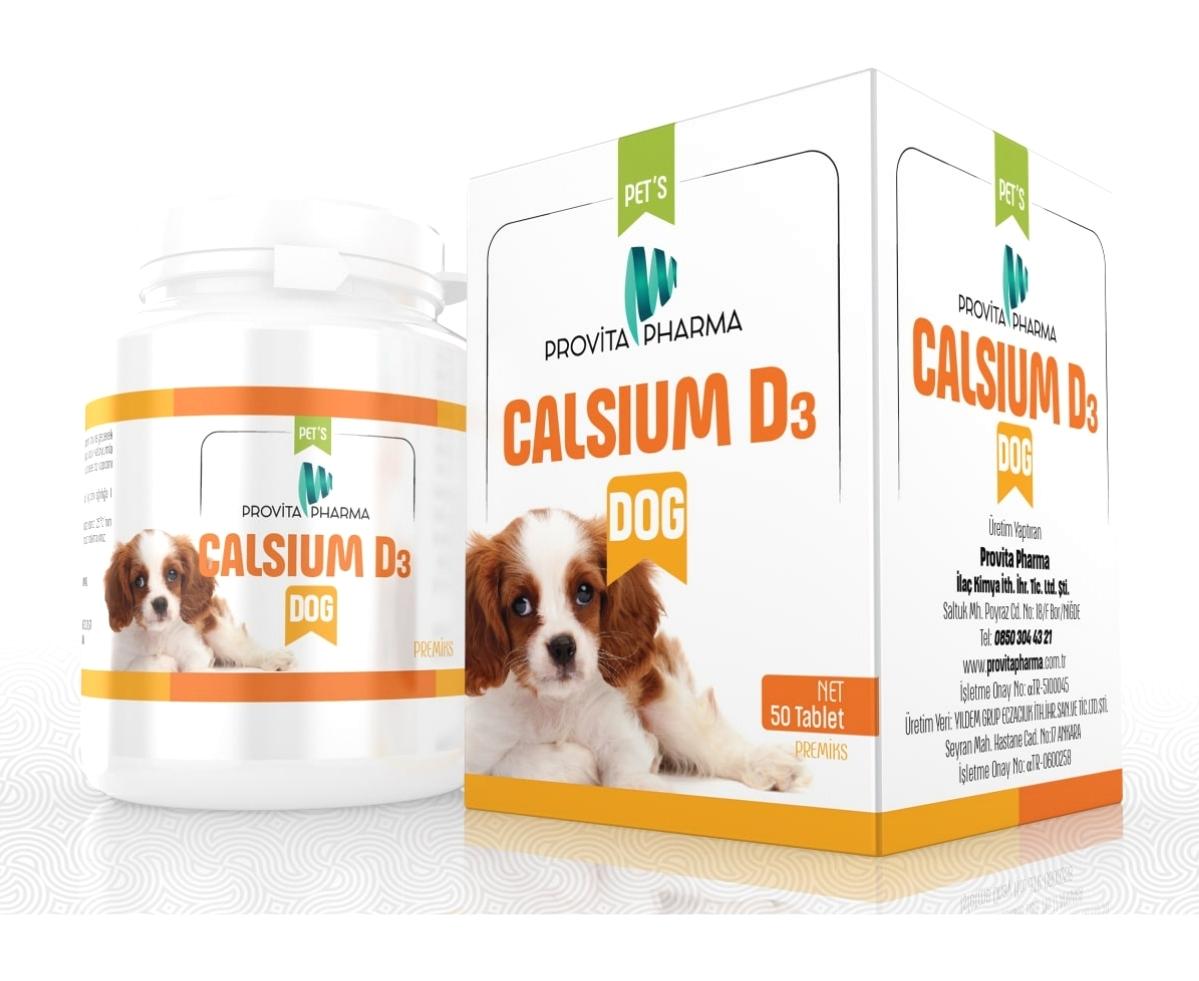 Provita Calsium D3 D Vitamini Kemik Eklem 50 tablet Tablet Köpek Vitamini