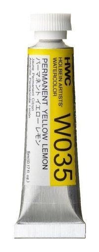 Holbein W035 Permanent Yellow Lemon 1'li Tüp Sulu Boya