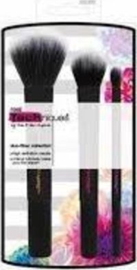 Real Techniques Duo Fiber Black Collection 3 Adet Allık Far Makyaj Fırçası Seti