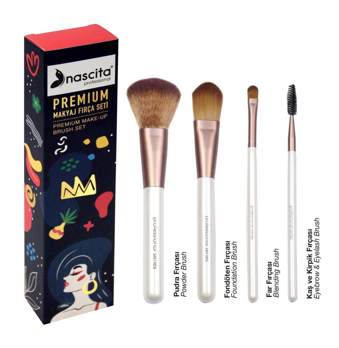 Nascita Premium 02 4 Adet Far Makyaj Fırçası Seti