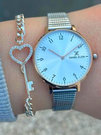 Daniel Klein DK.FT.1.323 31-35 mm Gri Çelik Kordon Analog Kadın Kol Saati