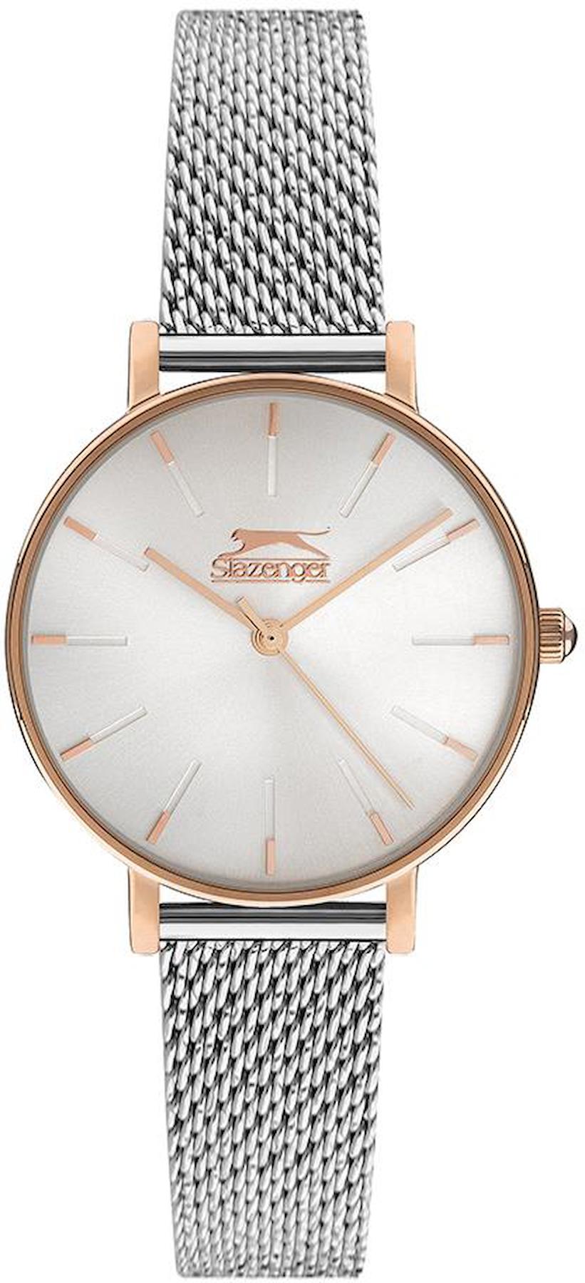 Slazenger SL.09.1846.3.03 33 mm Gri Hasır Kordon Analog Kadın Kol Saati