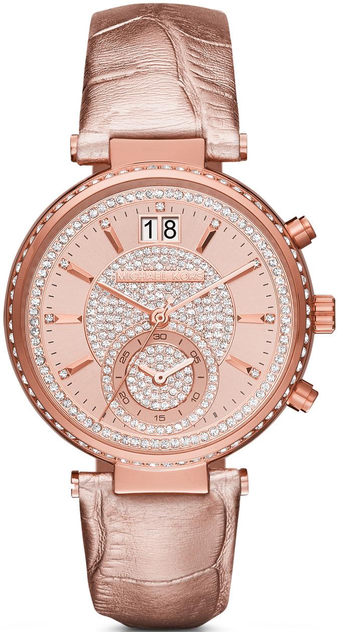 Michael Kors MK2445 Takvimli 40 mm Rose Gold Deri Kordon Analog Kadın Kol Saati