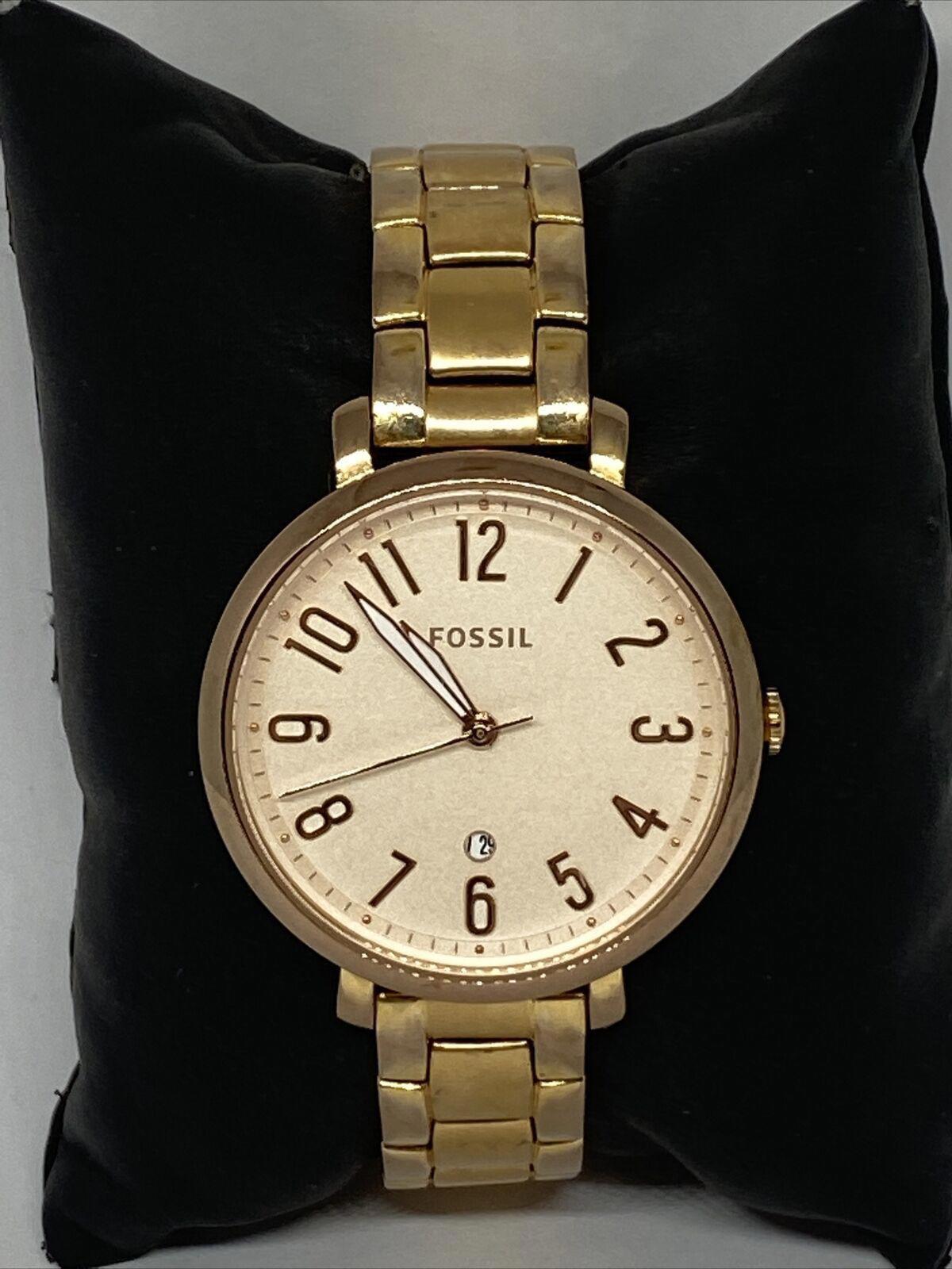 Fossil ES3970 Takvimli 36 mm Altın Çelik Kordon Analog Kadın Kol Saati