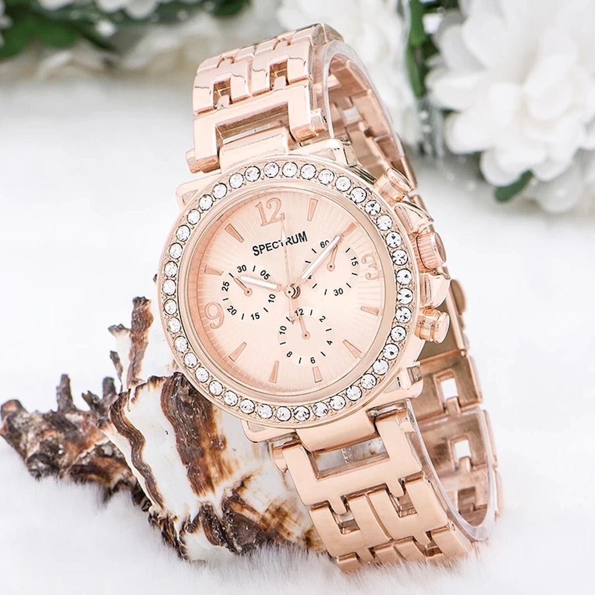 Epilons 39 mm Rose Gold Metal Kordon Analog Kadın Kol Saati