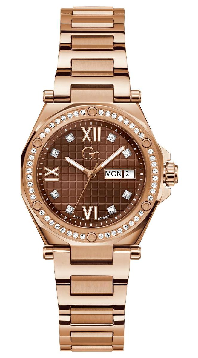 Guess GCZ20001L4MF Takvimli 34 mm Rose Gold Çelik Kordon Analog Kadın Kol Saati