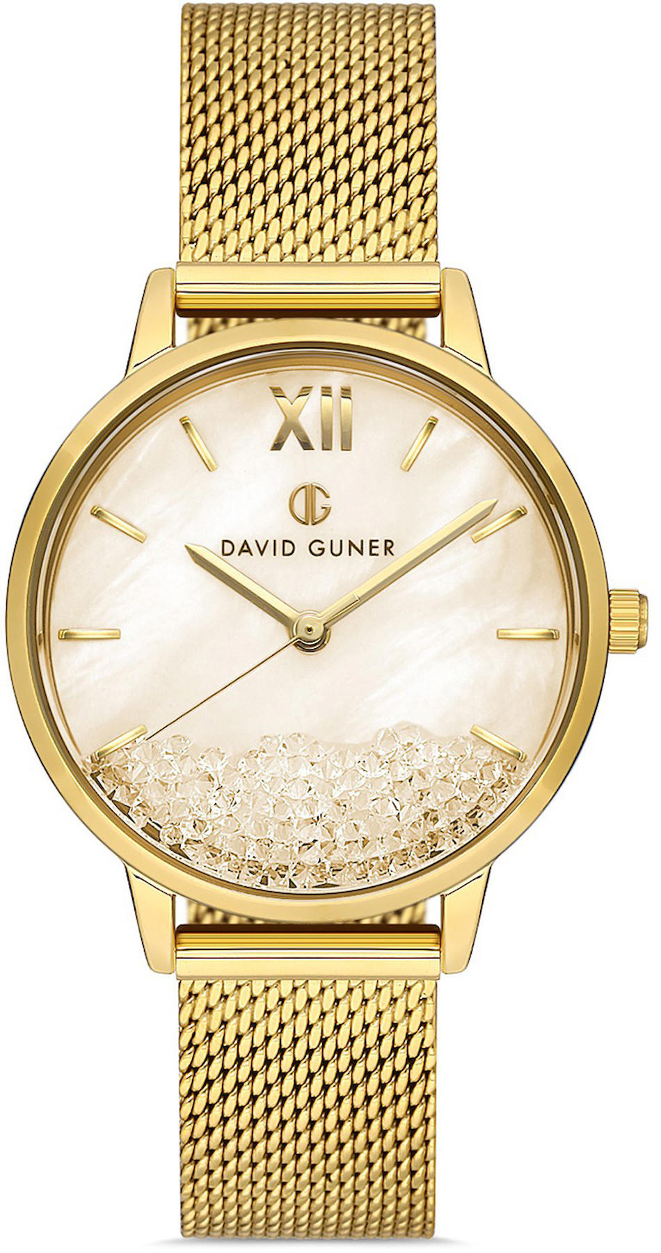 David Guner DG-8428LC-B4 33 mm Altın Çelik Kordon Analog Kadın Kol Saati