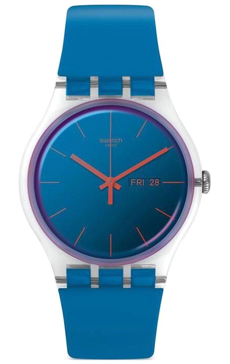 Swatch SUOK711 Takvimli 41 mm Mavi Metal Kordon Analog Kadın Kol Saati