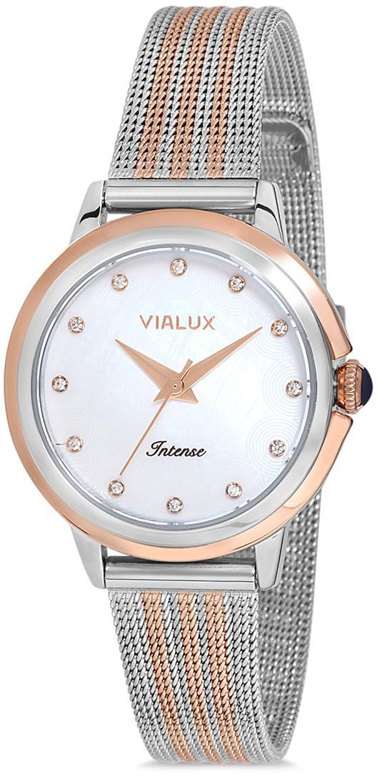 Vialux LJ530T-09SR 30 mm Gri-Rose Gold Çelik Kordon Analog Kadın Kol Saati
